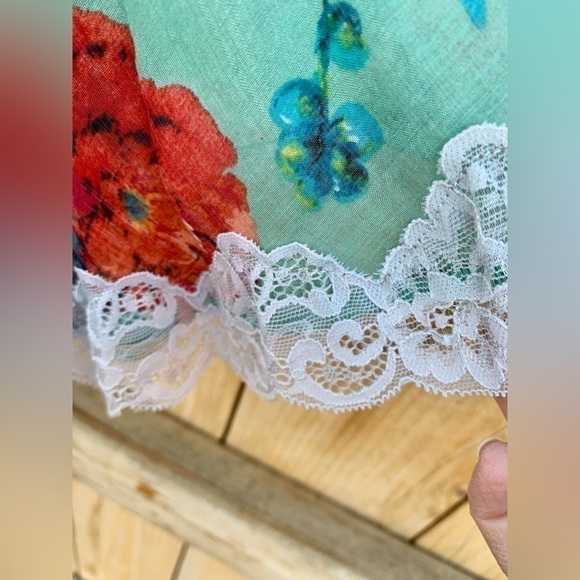 Aratta Silent Journey Floral Long Sleeve Blouse Top Feminine Lace Drapey Sz S - Picture 11 of 11